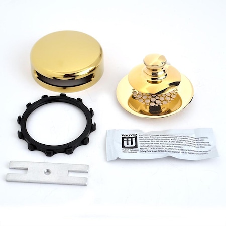 Univ. NuFit Push Pull Bath Stopper W-Grid Strain, Innovator Overflow And Silicone, Brass